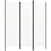 vidaXL s 3 panelmi krémovo biely 150x180 cm