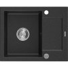 Mexen Enzo - drez granitový 57,6x46,5cm, 1-komorový, čierna-strieborná, 6506571005-73