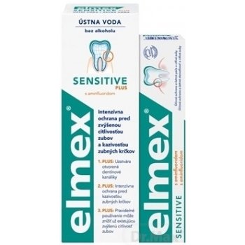 Elmex Sensitive ústna voda 400 ml + Sensitive zubná pasta 75 ml od 8,17 € -  Heureka.sk