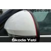 MILOTEC Dizajn lišta spätných zrkadiel - červená, Škoda Yeti, 2009-2017