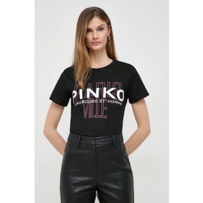 Pinko Bavlnené tričko dámsky 100535.A1LV čierna