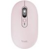 Trust Seron Slim/Kancelářská/Optická/3 200 DPI/USB+BT/Růžová