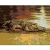 Diamondi Diamantové maľovanie - ALIGÁTOR LEŽIACI PRI VODE (D. RUSTY RUST) Rámovanie: bez rámu a bez vypnutia plátna, Rozmer: 40x50 cm