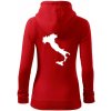 Taliansko obrys - Mikina dámska trendy zipper s kapucňou - XS ( Červená )