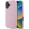 Kryt na mobil Guess PU Grained Classic Logo MagSafe Zadný Kryt pre iPhone 16 Pink (GUHMP16SPGHSMMP)