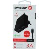 Swissten sieťový adaptér smart ic 2x usb 3a napájací + dátový kábel usb / lightning 1,2 m čierny