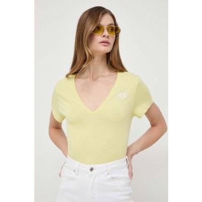 Pinko Bavlnené tričko dámsky 102950.A1N8 žltá