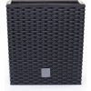 Kvetináč Prosperplast Rato Low antracit, 17 x 17 x 17 cm
