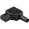 PREMIUMCORD Konektor sieťový 230V/F IEC C13, zahnutý 90° cs220/f90