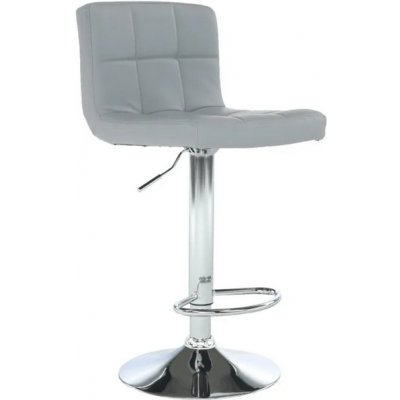 Kondela KANDY NEW SI 0000175174 - stolička barová, ekokoža sivá/chróm