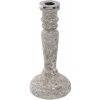 Clayre & Eef Sklenený svietnik s kamenným poťahom - Ø 10 * 22 cm - Clayre & Eef