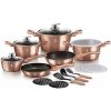 Sada hrncov Berlinger Haus Metallic Line Rose Gold Edition z hliníka 18 ks