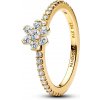 Pandora Pozlátený prsteň Číra kvetina Shine Timeless 164499C01 54 mm