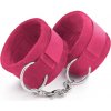 TOUGH LOVE VELCRO HANDCUFFS WITH EXTRA 40CM CHAIN CRUSHIOUS PINK