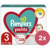 2x PAMPERS Pants Nohavičky plienkové jednorazové 3 (6-11 kg) 128 ks - MEGA PACK