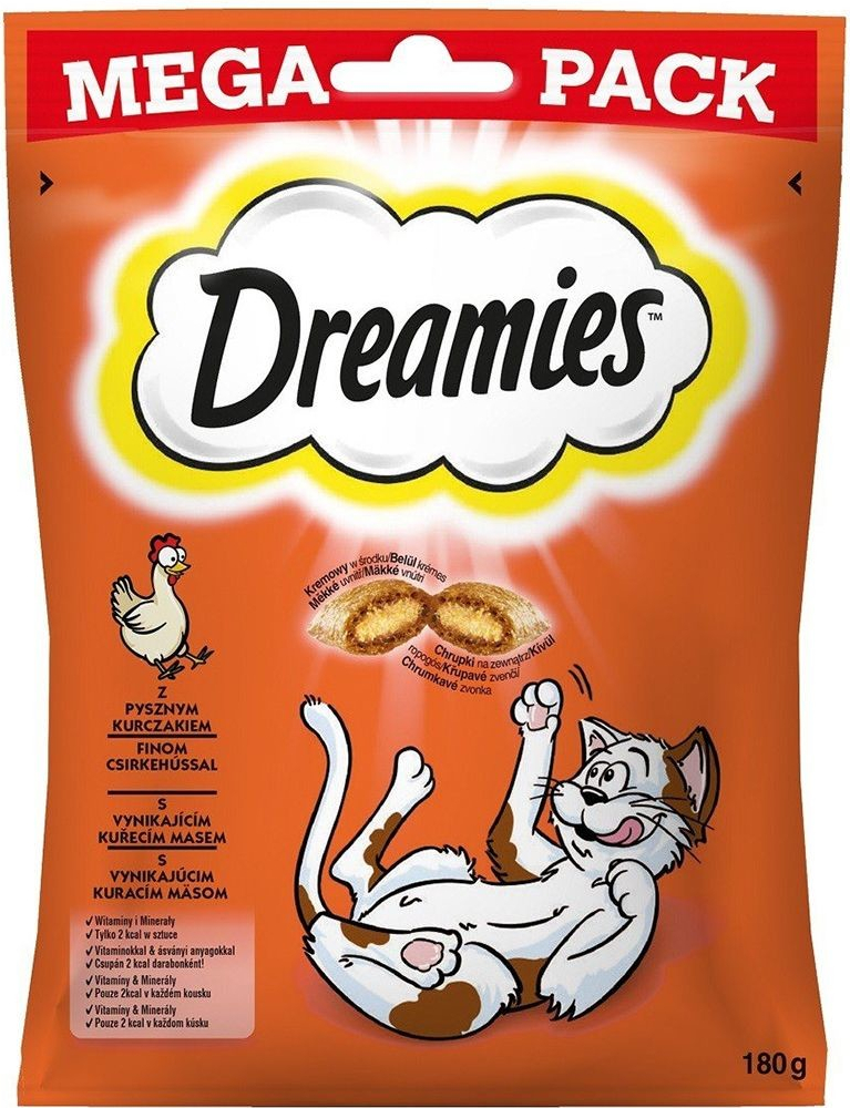 Dreamies S vynikajúcim kuracím mäsom 180 g