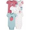 CARTERS CARTER'S Body krátky rukáv Strawberry dievča LBB 5 ks NB/ veľ. 56