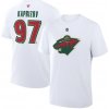 Fanatics Pánské tričko Minnesota Wild NHL Kirill Kaprizov #97 25th Anniversary Alternate Authentic Stack Name & Number T-Shirt - White Veľkosť: XL