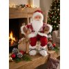 MagicHome Dekorácia Vianoce Santa sediaci 46 cm