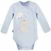 Eevi Body rozopínacie s dlhým rukávom MELLOW modré - 62