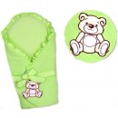 Baby Nellys Zavinovačka s výztuž Medvídek TEDDY jersey zelená
