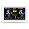 ABCtech Solight meteostanice TE81W, extra velký barevný LCD, teplota, vlhkost, tlak, RCC, USB nabíjení, bílá