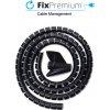 FixPremium - Organizér Káblov - Trubica (16mm), dĺžka 2M,čierna