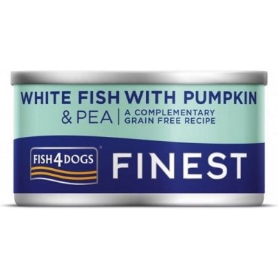 Fish4Dogs Finest s bielou rybou tekvicou a hráškom 85 g