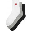 Wilson Quarter Top Sock Men's White/Black/Gray, 3 páry, veľkosť M
