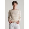 SVETER GANT STRETCH COTTON CABLE STRIPE C-NECK SEED MELANGE