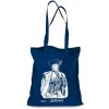 Plátená EKOlogická taška Juraj Jánošík - dlhá rúčka Modrá