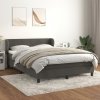 Box spring postel s matrací tmavě šedý 140 x 190 cm samet 3127368