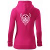 Viking logo - Mikina dámska trendy zipper s kapucňou - XL ( Purpurová )