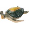Nástenná dekorácia Korytnačka žltá, polyresin, 21 x 7 x 21,5 cm