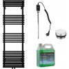 CERANO - Kúpeľňový elektrický radiátorový set Luigi - 600W - čierna matná - 1600x500 mm
