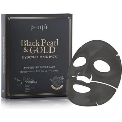 Balenie hydrogélových masiek Petitfee Black Pearl & Gold - 5 kusov