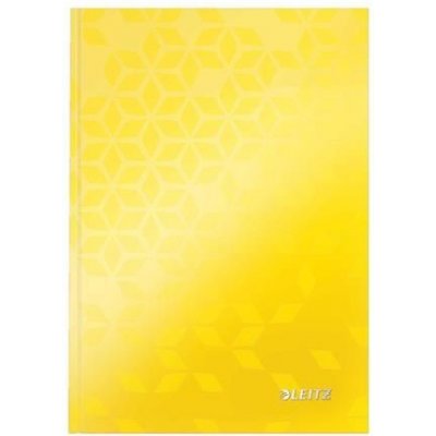 LEITZ Záznamová kniha "Wow", žltá, A5, linajková, 80 listov, tvrdá obálka
