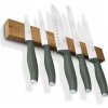 Sada nožov s magnetickým držiakom z akáciového dreva, 6 ks, kolekcia Mat