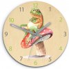 ModernClock Detské nástenné hodiny Ami Žaba 30 cm viacfarebné