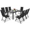 Hliníkový záhradný nábytok polywood Verona pre 8 osôb Garden Point čierny