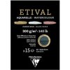 Clairefontaine Etival Black Cold Pressad/Rough A3 15 listov 300 g