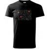 Popísaná tabuľa - Matematika farebná - Tričko extra veľké (5-8XL) - 5XL ( Čierna )