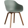 HAY Stolička AAC 222 Lacquered Walnut Veneer, fall green