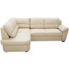 Ideal sofa Kožená rohová sedacia súprava MALAGA, ľavá, krémová