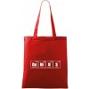Genius - periodická tabuľka - Taška bavlnená - 42 x 38 cm ( Červená )