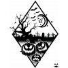 Halloweenska noc - dočasné tetovanie