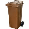 Nadoba MGB 120 lit, plast, hnedá 8014, HDPE, popolnica na odpad