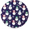 Podložka pod tanier so snehuliakmi 33 cm, tmavomodrá