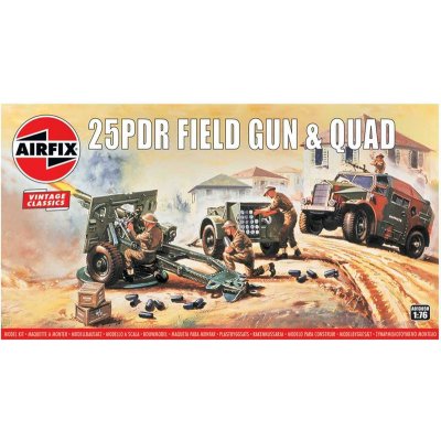 Airfix Classic Kit VINTAGE military A01305V 25pdr Field Gun & Quad 1:76