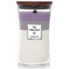 WoodWick Trilogy Amethyst Sky vonná svíčka s dřevěným knotem 275 g